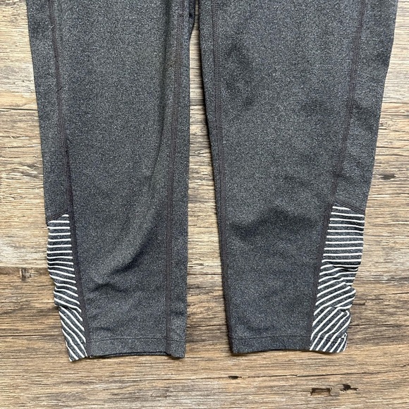 Athleta Gray Leggings with Striped Design Cropped Capri - Picture 3 of 5